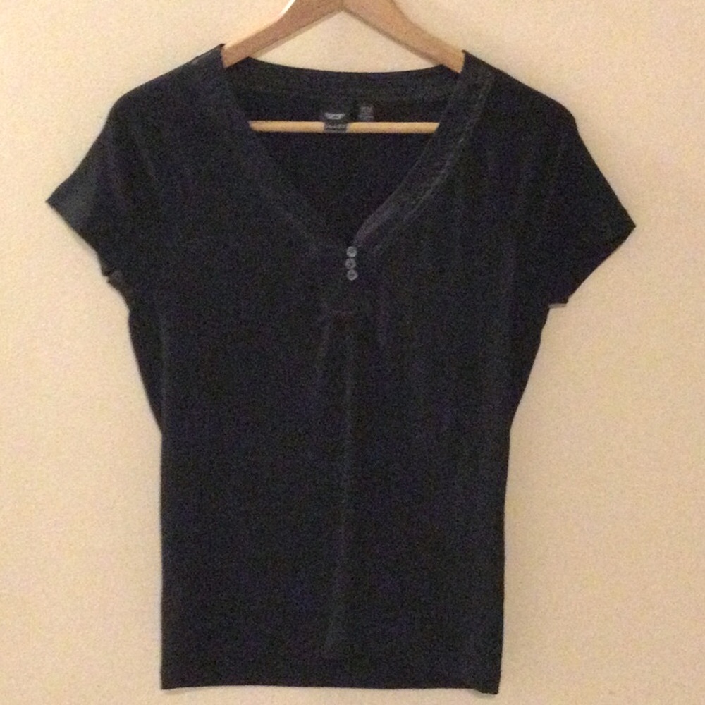 Women's Esprit Black V-Neck Top